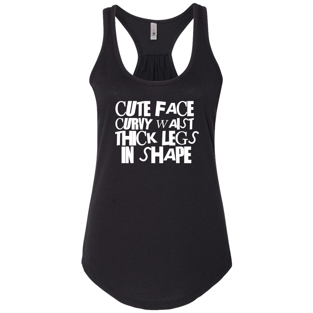 Cute Face Curvy Waist Tank