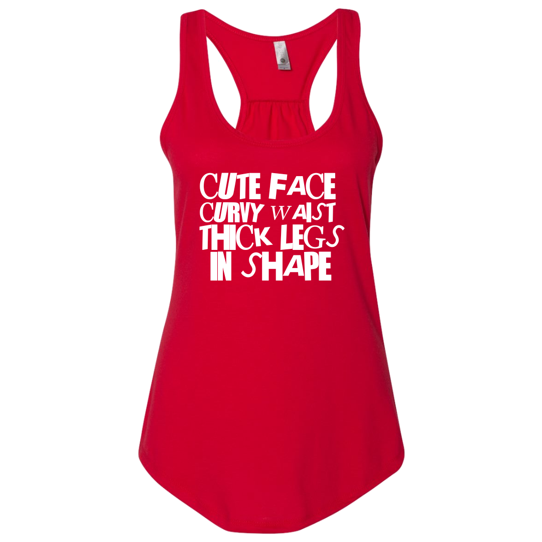 Cute Face Curvy Waist Tank