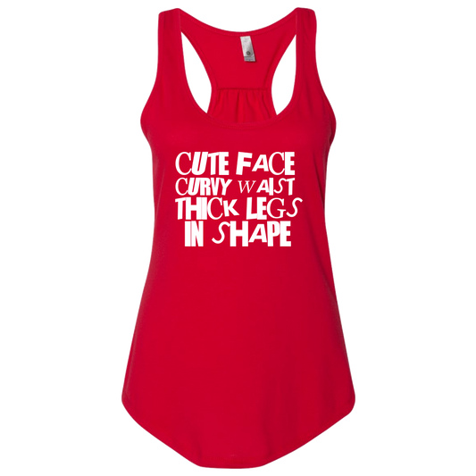 Cute Face Curvy Waist Tank
