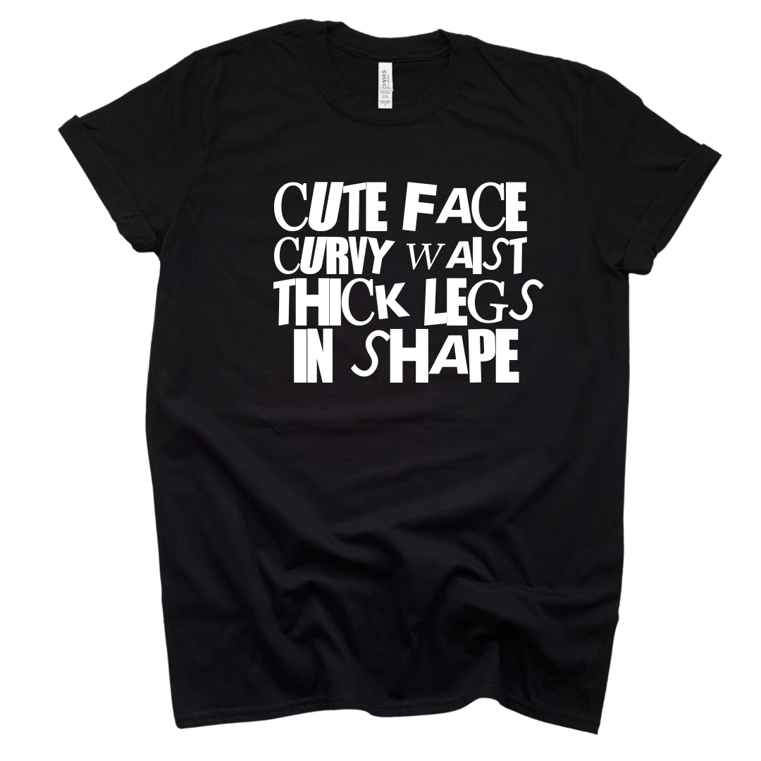 Cute Face Curvy Waist Tee