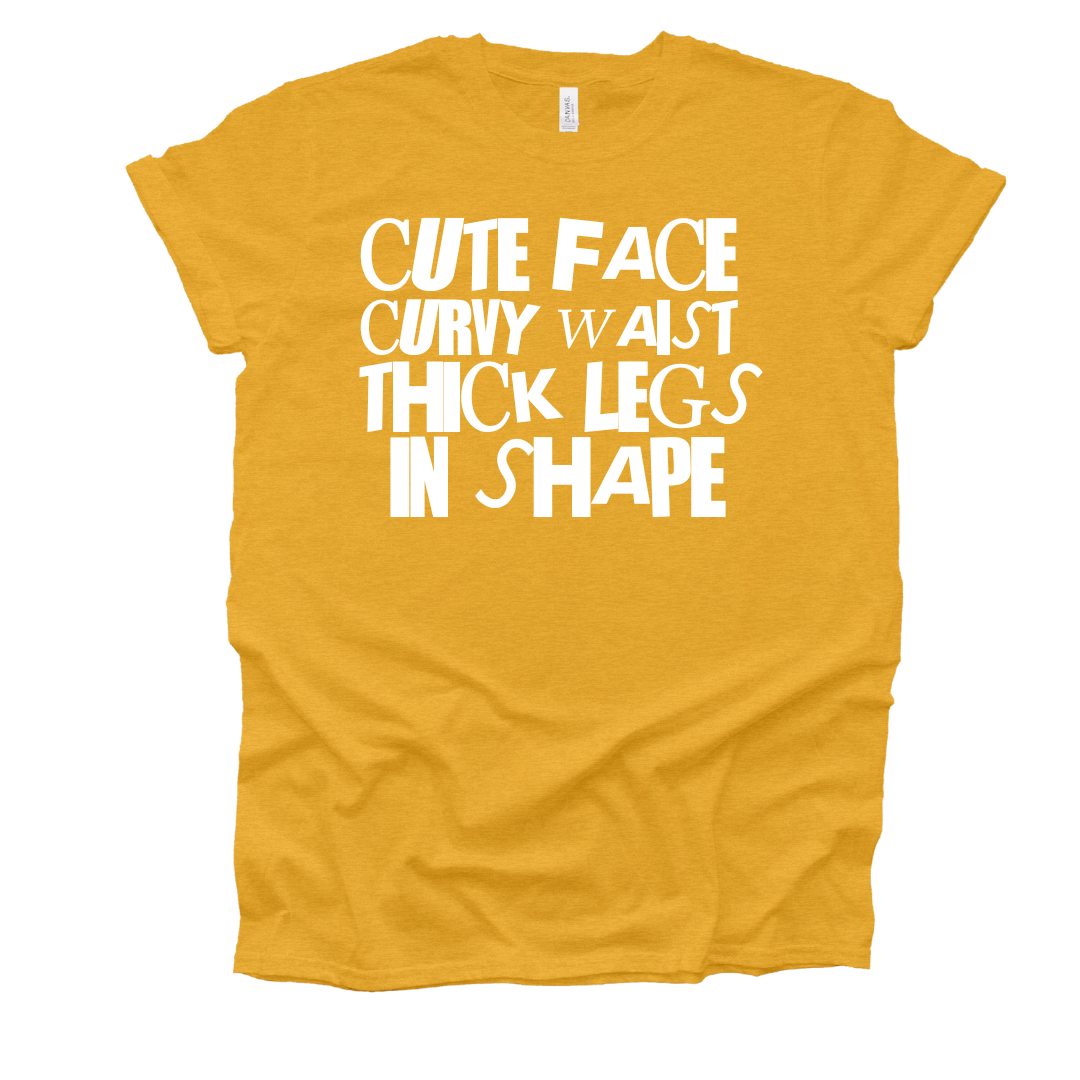 Cute Face Curvy Waist Tee