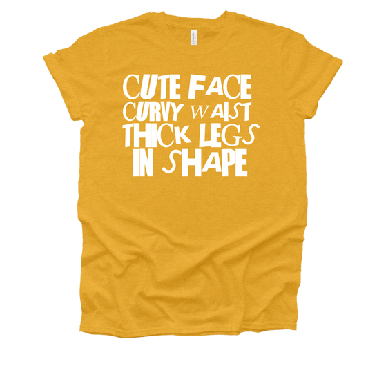 Cute Face Curvy Waist Tee