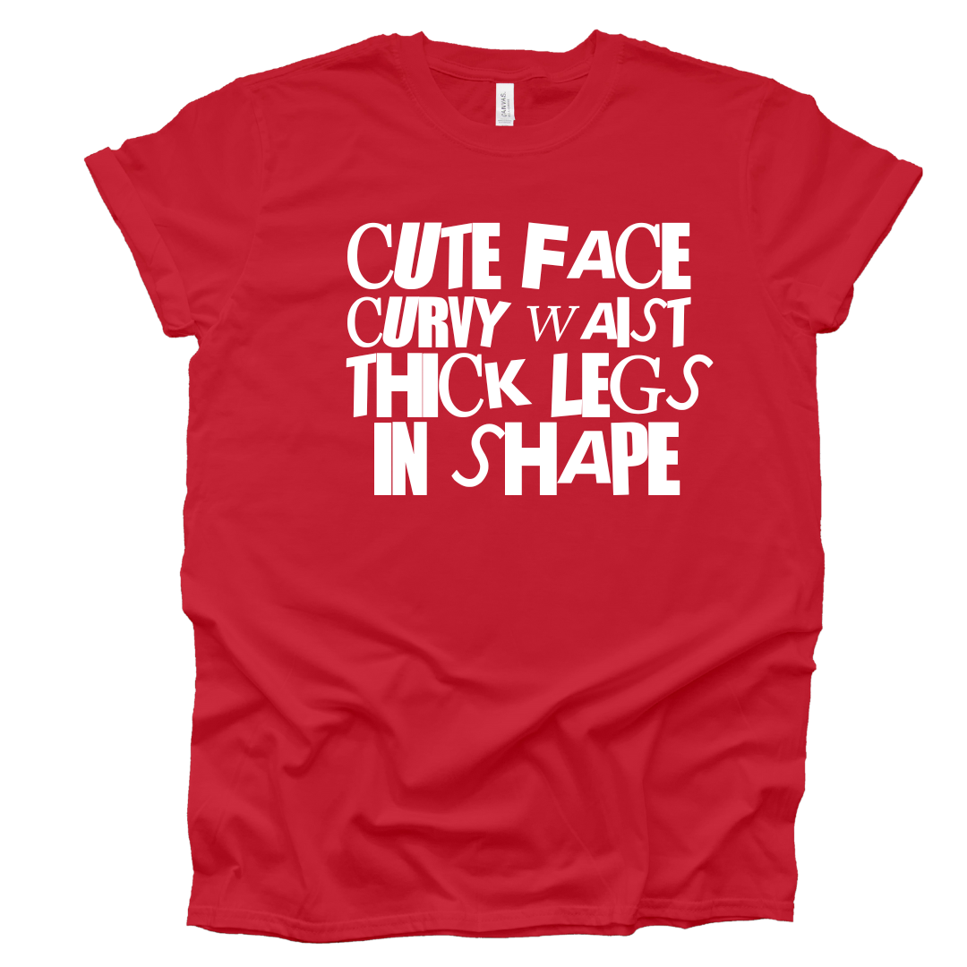 Cute Face Curvy Waist Tee