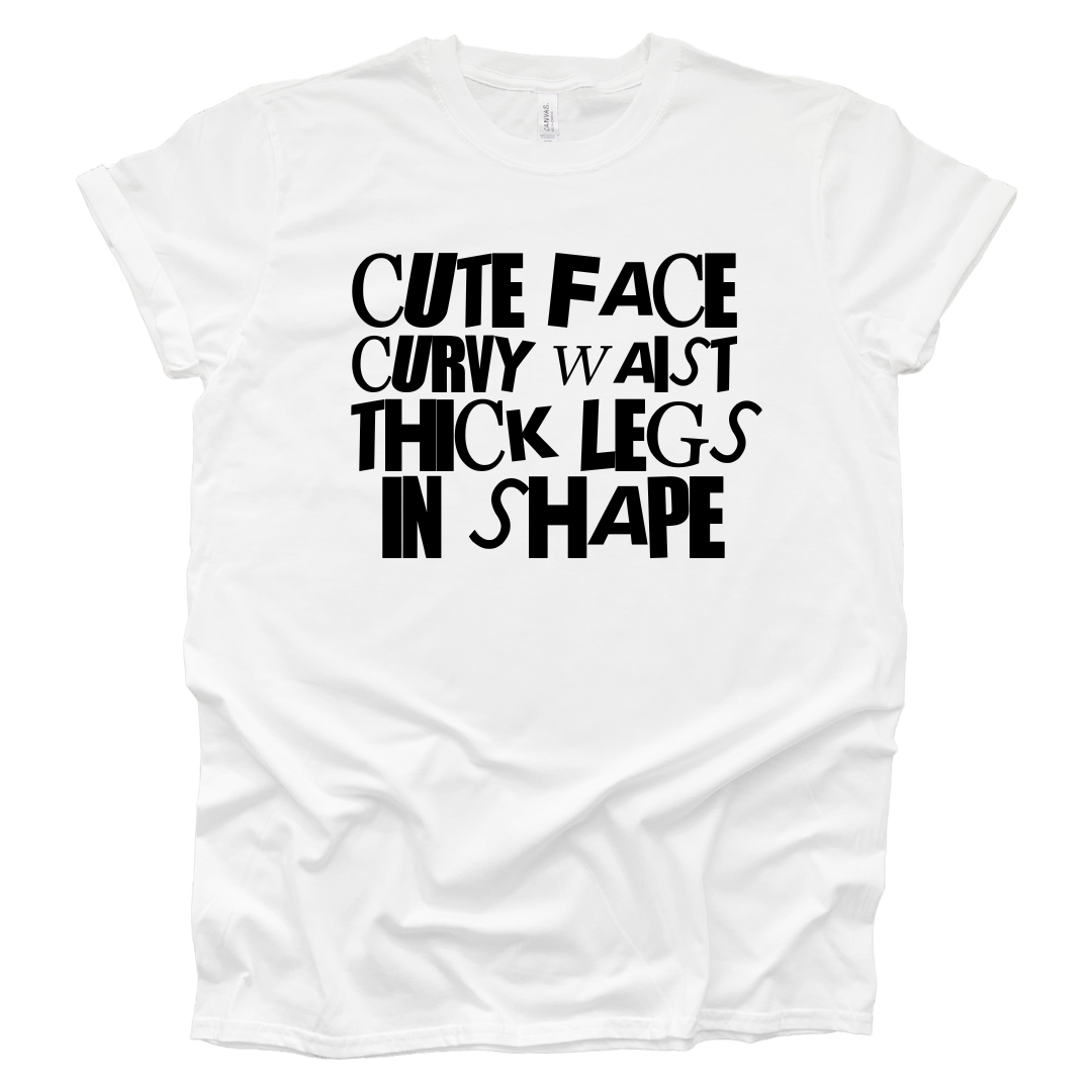 Cute Face Curvy Waist Tee