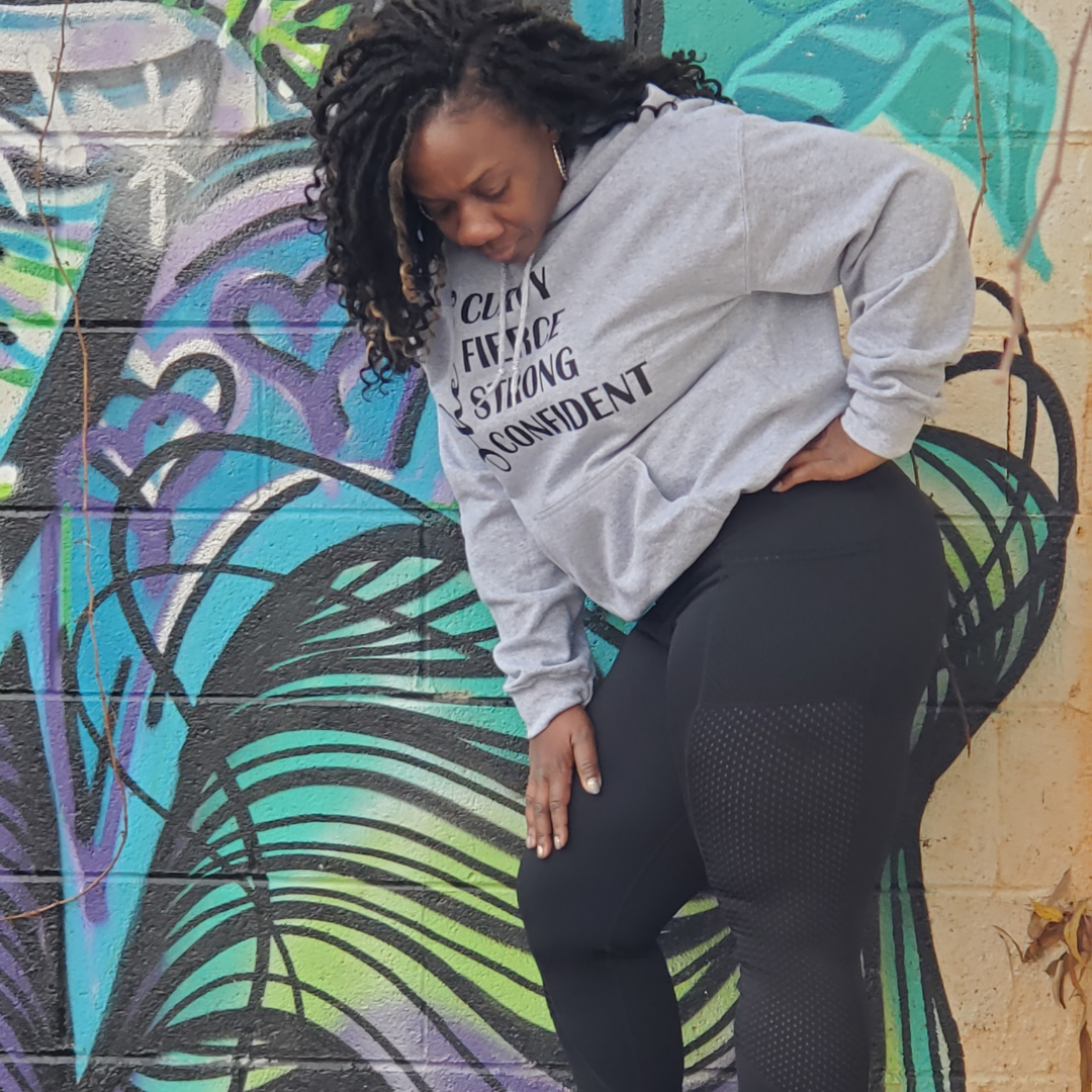 Curvy HER Black Mesh 3 pocket leggings